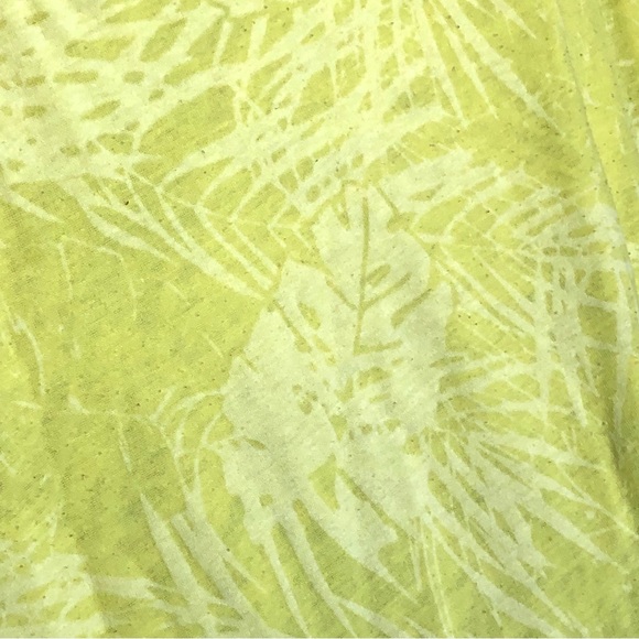 Yellow Tropical Lightweight Burnout Tee Short Sleeve Scoop Neck TShirt W… - Picture 4 of 4